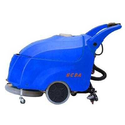 China Hotels Popular Design Lightweight Wire Type Makes Robot Automatic Operation Easier Water Sucker Floor Scrubber Polishing Machine With Cable for sale