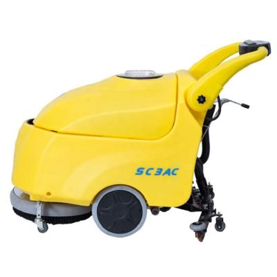 China Hotels SC3AC 1750W 168RPM High Brush Rotation Speed ​​Hand Push Walk Behind Electric Industrial Machine Dry Cleaning Floor Scrubber for sale