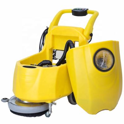 China New SC3AC 17inch Yellow Cheap Equipment Floor Scrubber Cleaning Polisher Modern Smart Single Brush Home Hotels For Public Sector for sale