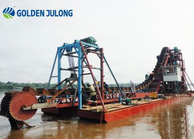 China JLBCD60 68 piezas Dredger con cadena de cubo 60 m3/h para el proyecto de minería de oro de arena en venta