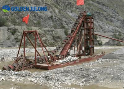 Chine 8 M 60 M3/Hr Équipement minier Dredger à bouteille en chaîne équipé d'un moteur de qualité 68 Pcs Bucket à vendre