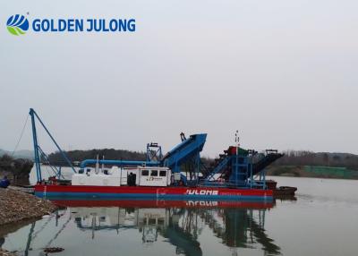 China Small Bucket Chain Sand Dredger With 60 M3/H Sand / Gold Dredging Capacity for sale