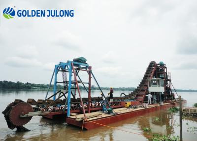 China 60 Bucket Chain Dredger River Sand Mud Dredging And Maintenance Machine Ladder Dredger 200 M3/Hr for sale