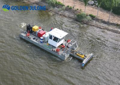 China Electrical Auger Head Suction Hydraulic Dredger Ship With Julong Auger Head For Sediment Dredging for sale