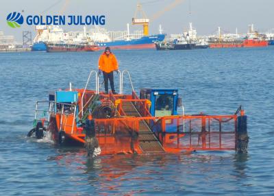 China Barco flotante de limpieza de basura con tanque de almacenamiento impulsado por motor hidráulico en venta