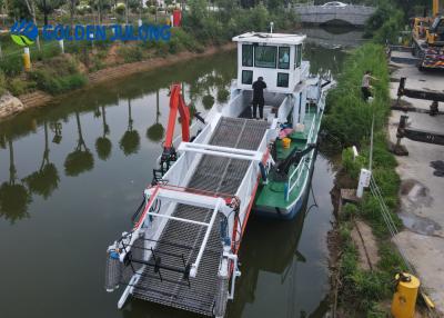 China Nave flotante de recolección de residuos con descarga automática en venta