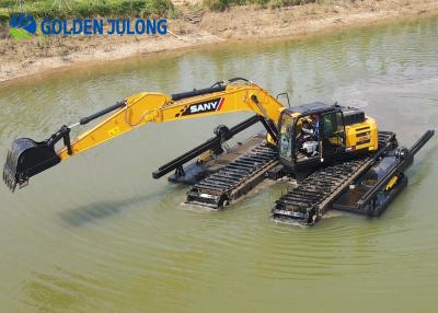 中国 JULONG 水上両生土掘り機 浮遊土掘り機 川建設用ポントン 販売のため