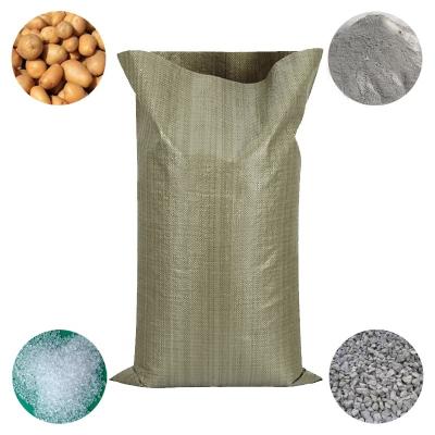 China Customized Single Polypropylene Bag 25kg 50kg Moisture Proof PP Woven Bag For Cement for sale