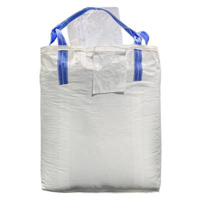 China Breathable Container Liner FIBC Q Bags / Bulkhead Bulka 1 ton PP woven fibc 1000kg cement packing bag/2 ton bag large baffled container bag for sale