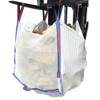 China Breathable Low Cost FIBC Bulk Net Mesh Ton Bag Canvas Breathable Firewood PP Plastic Ventilated Jumbo Packaging Storage Bags For Sale for sale