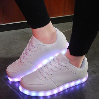 China Other New Model Unisex Adult USB Charging Flashing Light Up Children LED Shoes for sale