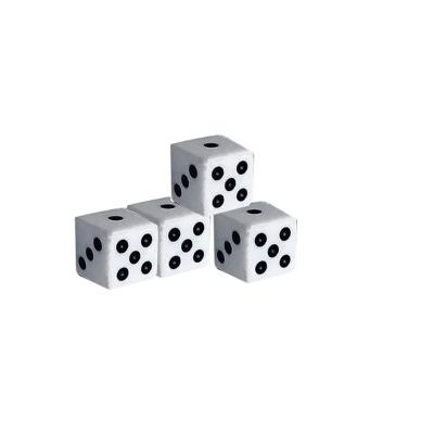 China 15mm Square D6 White With Black Square Angle Dots White Acrylic Right Angle Dots Toy Props Die Cut Shop Game 15mm for sale