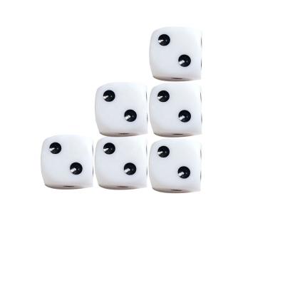 China Factory Acrylic Chinese Custom 10mm D6 Round Dies Casino White And Anthracnose Corner Environmental Friendly Plastic Dies for sale