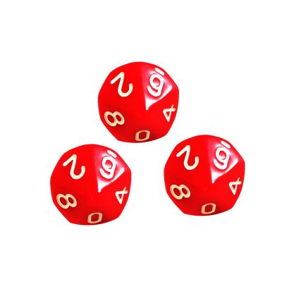 China Game Playing Dice 16mm D8 10 Side Polyhedral Gaming Dice Custom Color Acrylic Polyhedral Dice for sale