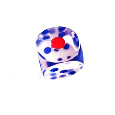 China Game Set Red Dot Die Cut 20mm Large Transparent Dies Special Bar Nightclub Entertainment Acrylic Crystal Dies and Blue for sale