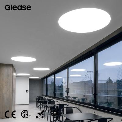 China modern aluminum indoor panel light 36w 48w led round recessed smd 2835 led panel light for sale