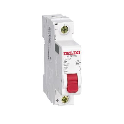 China Delixi DC Electric Circuit Breaker DZ47SZ 1A-63A 1P/2P/3P Miniature Circuit Breaker For Home 6KA for sale