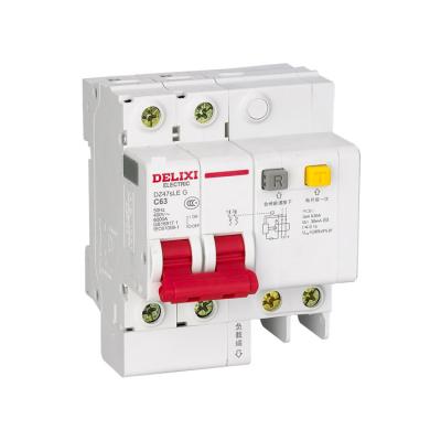 China Delixi Brand DZ47sLE 2P 32A Electric Thermal Magnetic Circuit Breaker RCCB 6KA for sale