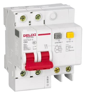 China Delixi Brand DZ47sLE 1P 2P 3P 4P 1P+N Electric Thermal Magnetic Circuit Breaker RCCB DZ47sLE for sale