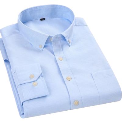 China Slim Fit 100% Cotton Oxford Anti-Pilling Business Formal Dress Shirt For Men for sale