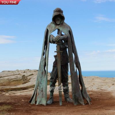 China The Outdoor King Arthur Warrior Bronze Sculpture Europe Beach Decoration Sculpture for sale