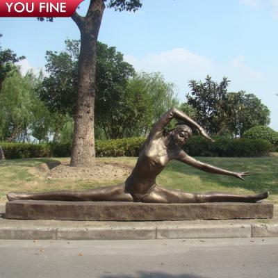 China Europe Life Classes Garden Sports Tan Female Gymnast Sculpture for sale