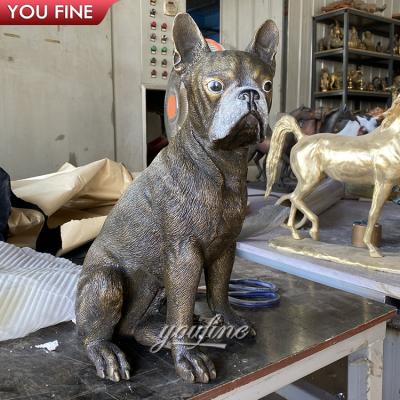 China Europe Beautiful Home Decor Bronze Animals Sculpture Bronze Dog Statue for sale