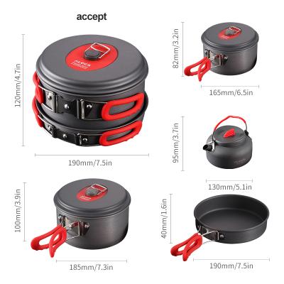 China General Use For Outdoor Gas Camp Picnic Cookware Set And Aluminum Cookware Set Aluminum Machine Cook Induction Cooker for sale