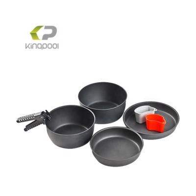 China 7pcs Cast Aluminum Cookware Outdoor Camping Cookware Set for sale