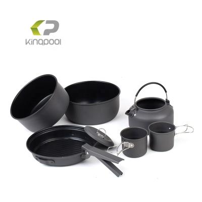 China Sustainable Kitchen Cookware Tools Hard Aluminum Anodized Non Stick Cookware Set Cooking Pot Set for sale