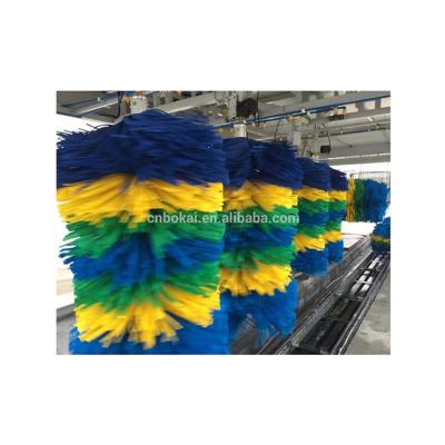 China Durable even hair and boar hair water flow through the car wash brush head for sale