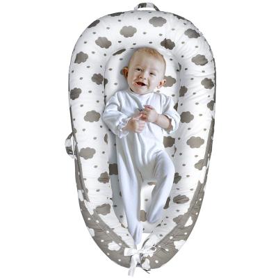 China 100% Cotton Baby Couch Flexible Newborn Baby Travel Crib Portable Folding Nest Bed for sale