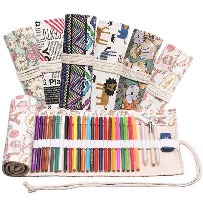 China Schools & Multifunctional Pen Pencil Case Office Pencil Artist Printing Cotton Pouch Stationery Storage Bag for School Office for sale