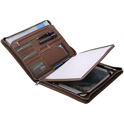 China Multifunction Eco-friendly PU Leather A4 Business Office Work Bank File Document Bags Folder Organizer for sale