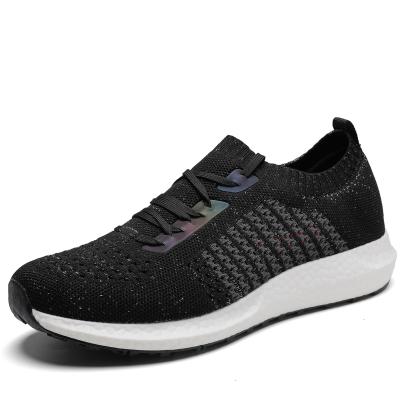 China Fabric Running Shoes Rubber Ultra Light Flying Breathable Sports Light Up Mens Sports Shoes for sale