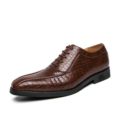 China 2020 British Best-selling Fashion Men's Office Breathable Genuine Leather Shoes Dress Leather Shoes for sale