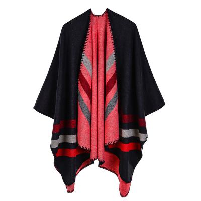 China Fashion Factory Supply Winter Pashmina Ponch Shawl For Ladies for sale