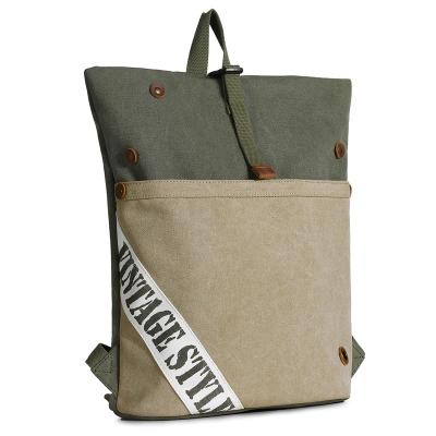 China Anti-theft Running Outdoor Custom Vintage Canvas Backpack Bags Army Green Sports Smart Rise Traveling Camping Casual Backpacks For Men for sale