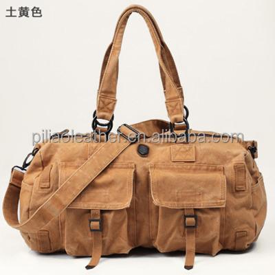 China Custom Classic European Classic Foldable Business Leather Weekender Large Capacity Vintage Private Label Canvas Travel Foldable Lightweight Bag for sale