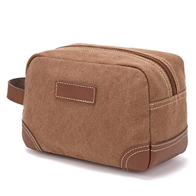 China Wholesale Cheap Custom Made Vintage Makeup Bag Men Travel Filter Frame Toiletry Canvas Vintage Money Bag for sale