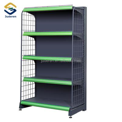 China Five-layer anti-corrosion protection double-sided metal shelves for supermarket goods display, gondola supermarket rack for sale