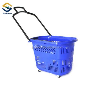 China Portable Plastic Picnic Basket Shopping Basket Plastic 35L Liter Shopping Hand Basket for sale