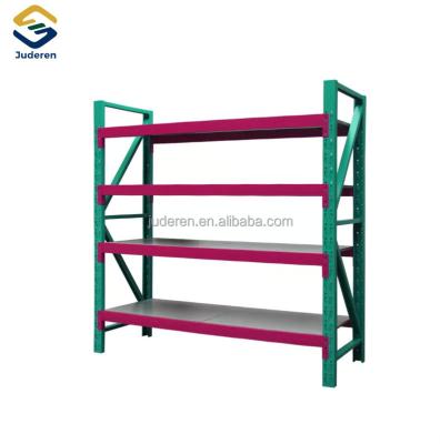 China Heavy Duty Adjustable Industrial Home Garage Warehouse Corrosion Protection Boltless Metal Shelf Frame Shop 5 Layer Row Sheet Storage Shelf Bracket for sale