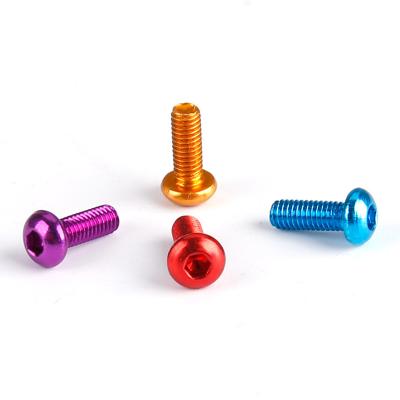 China Customized m2 M3 M6 M8 6061 ISO7380 Aluminum Pan Plug Head Screws For FPV Drones for sale