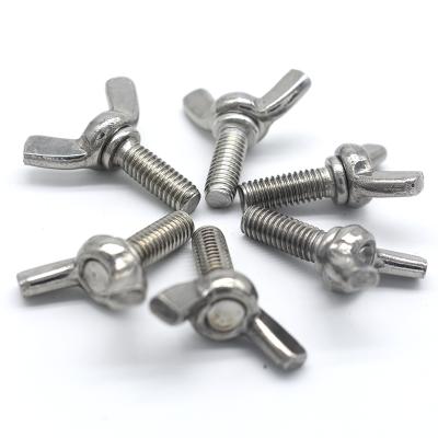 China Stainless Steel Wing Bolt Butterfly Screw 304 M3 M4 M5 M6 M8 M10 Inch Screw Head Shanghai DIN FOB/CIF OEM/ODM; SHG Oking for sale