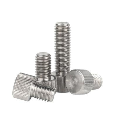 China Shanghai fasreners m2 M3 M5 M8 stainless steel flat head oking flat knurled thumb screw for sale