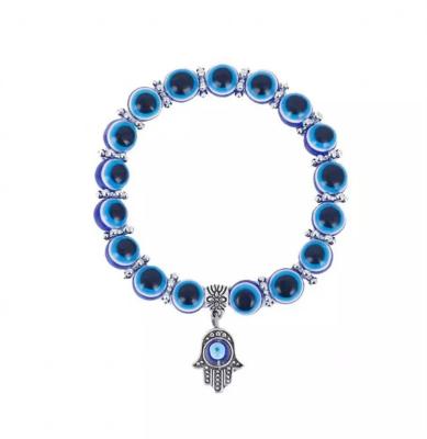 China Other Handmade Religious Charms Beaded Evil Blue Eyes Beads Bracelets Jewelry Bangles Bracelet for sale