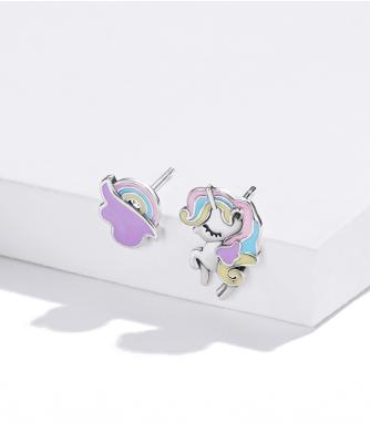 China The Other Cute Imagination Pony Stud 925 Sterling Silver Earrings For Girls Awesome 2021 Jewelry Wholesale for sale