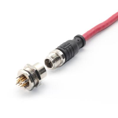 China Industrial & Automation M12 4 8 Pole X Code Connector Ethernet Adapter Cable for sale