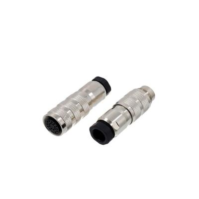 China Automotive 6p 8p 12p 14p 16p 19p Straight Female M16 All Metal Plug Cable Connector for sale